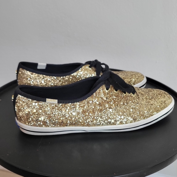 Keds ♠︎ Kate Spade New York Gold Glitter Shoes - Picture 13 of 15